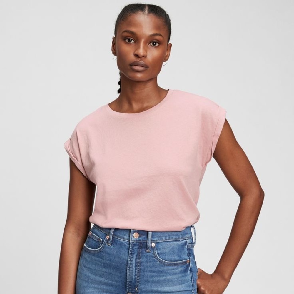 NWT GAP shoulder padded muscle T-shirt top